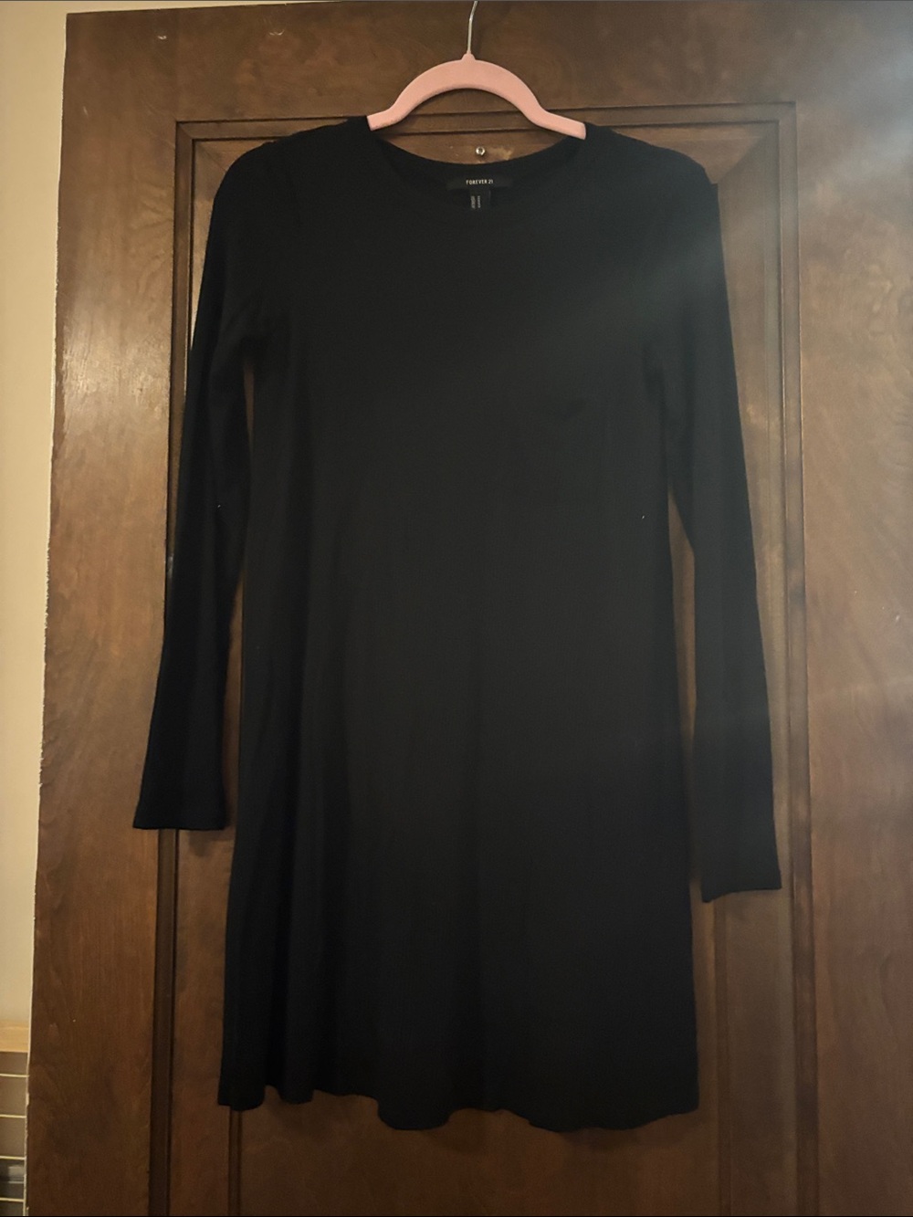 Forever 21 Black Long-Sleeve A-Line Dress